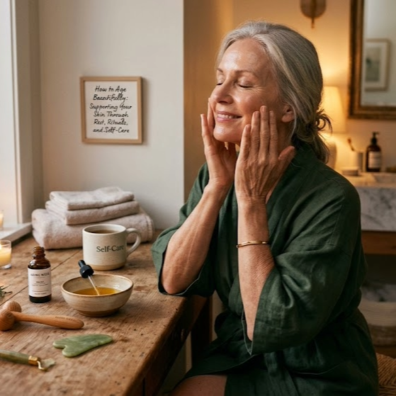 An editorial-style article exploring how skin aging is influenced by rest, daily rituals, and self-care habits. It explains the science behind sleep and skin health, and how simple lifestyle choices can support healthier, more radiant skin over time.