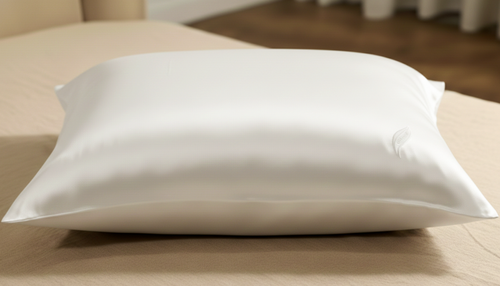 Our interior designer suggests that a white silk pillow is a basic color, so it matches any surface color. It is also suggested to combine it with light colors.